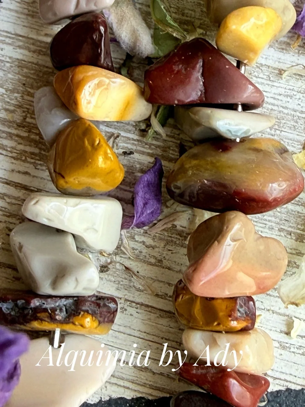 Alquimia Multicolor Mookaite Chip Drop Earrings — Brown, Yellow, Cream